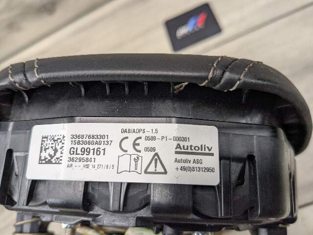 OEM BMW G11 G12 G14 G16 Front Driver Black Leather Steering Wheel Airbag Air Bag