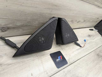 OEM BMW F01 F02 750 Front Left Right Door Sound Speaker Tweeter w Cover PAIR