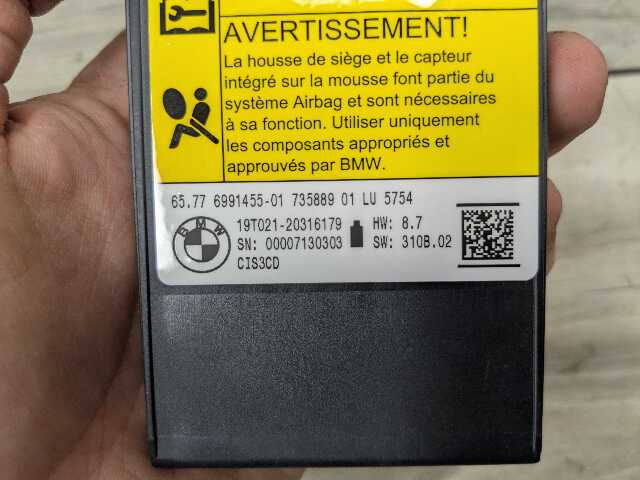 OEM BMW F90 F97 G01 G05 G12 G20 G30 Front Left Right Seat Occupant Sensor Module