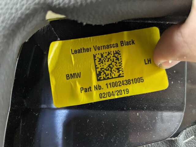19-23 OEM BMW G05 X5 REAR Left Driver Side Seat Bolster SRS Airbag Air Bag