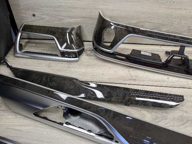 16-19 OEM BMW G12 750 Dash Doors Air Vent Wood Oak Interior Trim SET