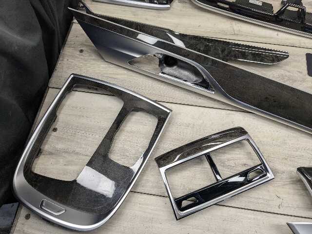 16-19 OEM BMW G12 750 Dash Doors Air Vent Wood Oak Interior Trim SET