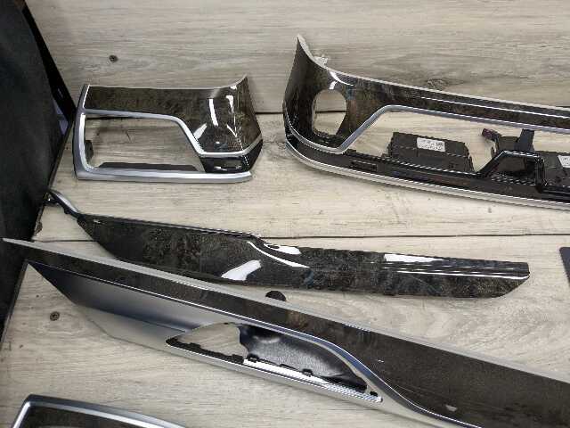 16-19 OEM BMW G12 750 Dash Doors Air Vent Wood Oak Interior Trim SET