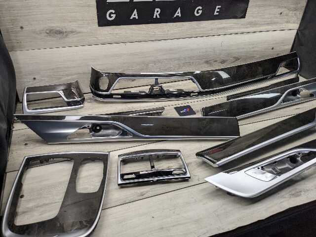 16-19 OEM BMW G12 750 Dash Doors Air Vent Wood Oak Interior Trim SET