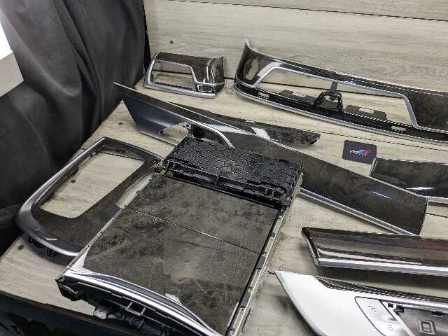 16-19 OEM BMW G12 750 Dash Doors Air Vent Wood Oak Interior Trim SET