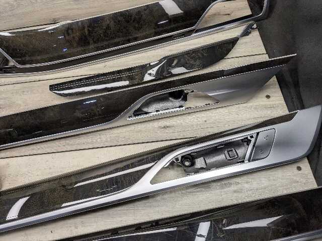 16-19 OEM BMW G12 750 Dash Doors Air Vent Wood Oak Interior Trim SET