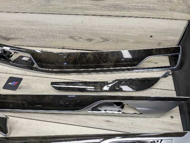 16-19 OEM BMW G12 750 Dash Doors Air Vent Wood Oak Interior Trim SET