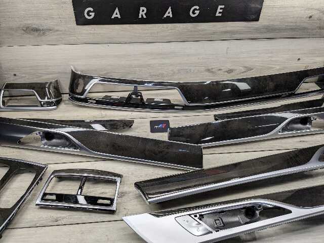 16-19 OEM BMW G12 750 Dash Doors Air Vent Wood Oak Interior Trim SET