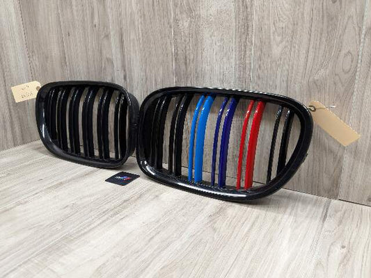 13-15 AFT* BMW F01 F02 750 M SPORT Left Right Upper Bumper Kidney Grille SET
