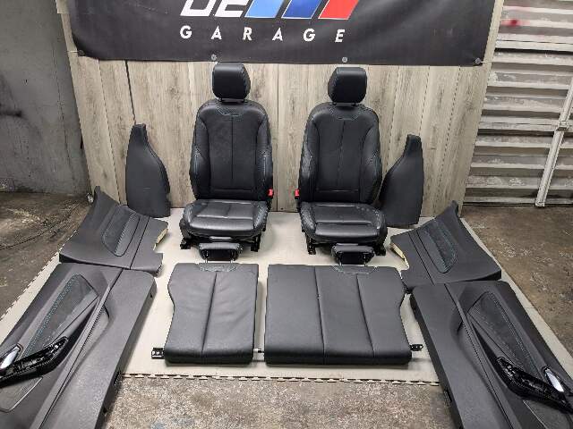 *OEM BMW F22 F87 M2 Driver Passenger Seats Door Panels Interior w Blue Stitching