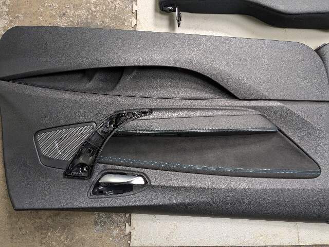 *OEM BMW F22 F87 M2 Driver Passenger Seats Door Panels Interior w Blue Stitching