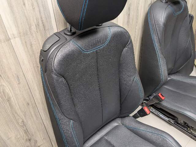 *OEM BMW F22 F87 M2 Driver Passenger Seats Door Panels Interior w Blue Stitching