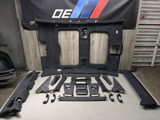 NOTE* OEM BMW G12 740 750 ALCANTARA Black Roof Headliner A B C D Pillar Trim SET