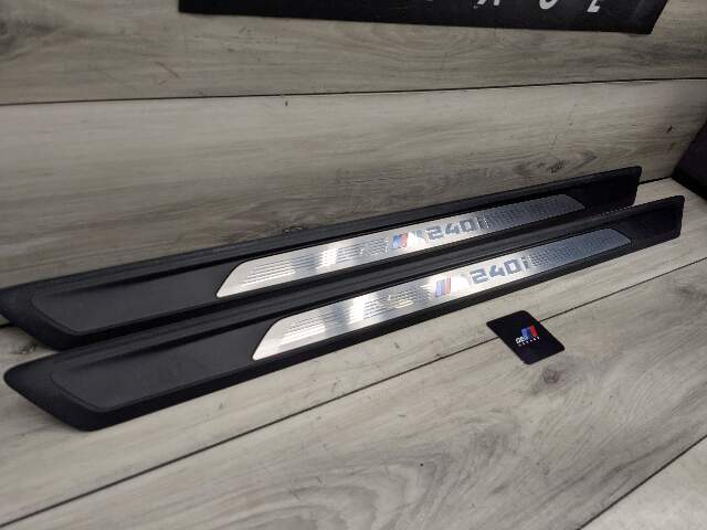 14-20 OEM BMW F22 F23 M240 Door Sill Entrance Molding Scuff Plate Trim SET