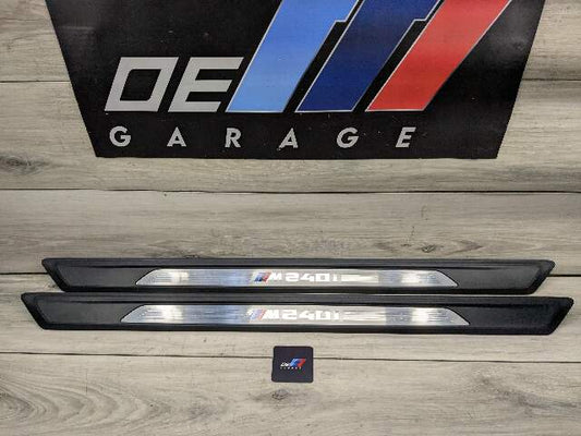 14-20 OEM BMW F22 F23 M240 Door Sill Entrance Molding Scuff Plate Trim SET