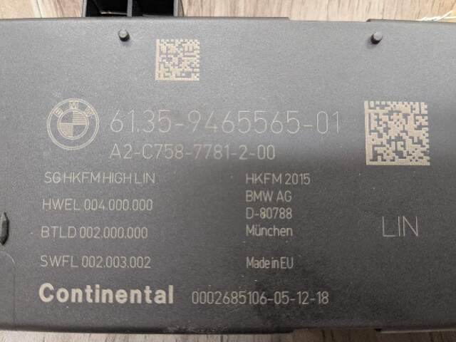 OEM BMW G05 G07 X5 X7 Trunk Tailgate Decklid Function Control Module