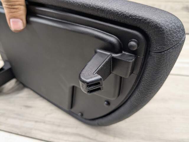 14-18 OEM BMW F22 Center Armrest Tray Console Sensatec Black Imitation Leather