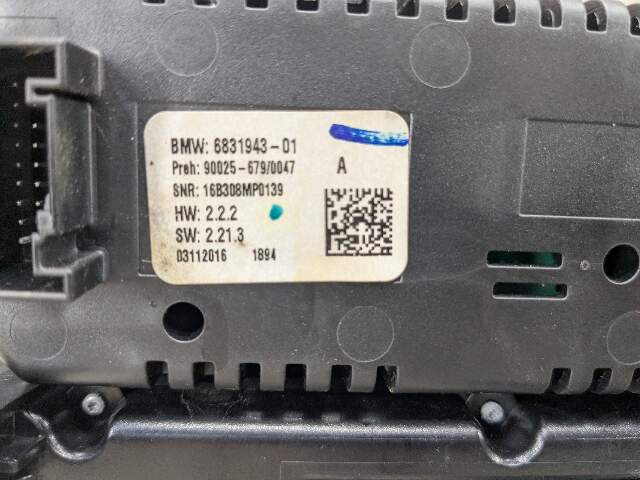 *OEM BMW F15 F16 F85 X5 X6 AC Climate Heater Control Panel Radio Media Switch