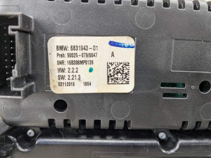 *OEM BMW F15 F16 F85 X5 X6 AC Climate Heater Control Panel Radio Media Switch