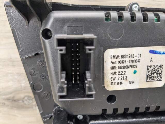 *OEM BMW F15 F16 F85 X5 X6 AC Climate Heater Control Panel Radio Media Switch