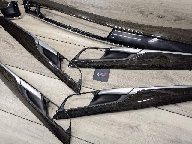 15-19 OEM BMW F16 F86 X6 X6M Dash Door Panel Fine Wood Interior Trim Cover SET