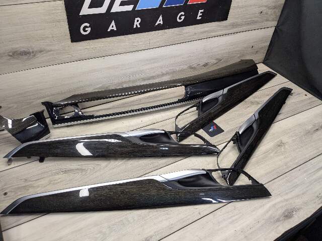 15-19 OEM BMW F16 F86 X6 X6M Dash Door Panel Fine Wood Interior Trim Cover SET