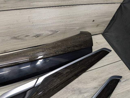 15-19 OEM BMW F16 F86 X6 X6M Dash Door Panel Fine Wood Interior Trim Cover SET