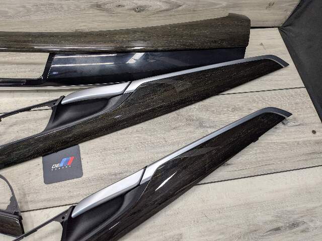 15-19 OEM BMW F16 F86 X6 X6M Dash Door Panel Fine Wood Interior Trim Cover SET