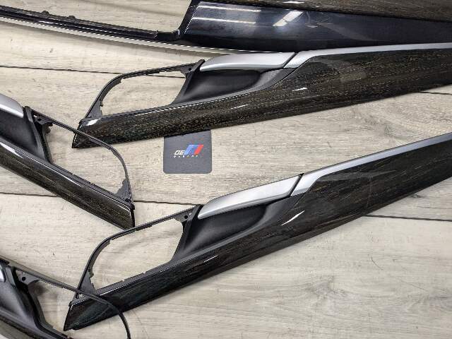 15-19 OEM BMW F16 F86 X6 X6M Dash Door Panel Fine Wood Interior Trim Cover SET