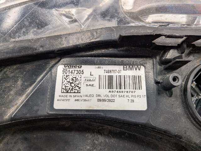 NOTE* 18-21 OEM BMW F22 F23 F87 M2 Front Left Driver Side Adaptive LED Headlight