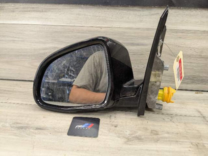 14-18 OEM BMW F15 X5 Left Driver Side Mirror Auto Dip SHADOW GLOSS Assembly