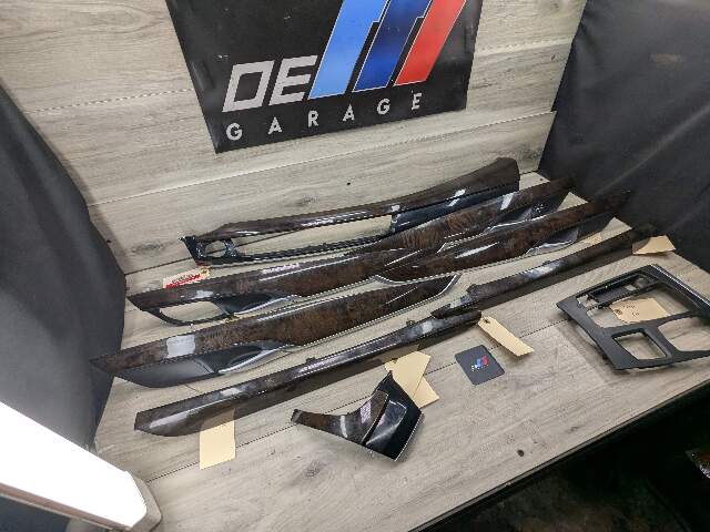 14-18 OEM BMW F15 X5 Dash Door Panel Fine Wood Interior Trim Cover SET