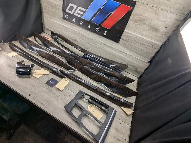 14-18 OEM BMW F15 X5 Dash Door Panel Fine Wood Interior Trim Cover SET
