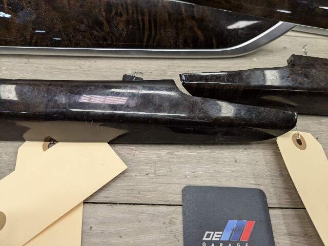 14-18 OEM BMW F15 X5 Dash Door Panel Fine Wood Interior Trim Cover SET