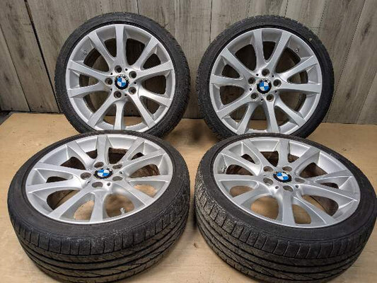 08-13 OEM BMW E82 E88 Wheels Rims 18x7.5 18x8.5 ET49 ET52 V Spoke Style 372 SET