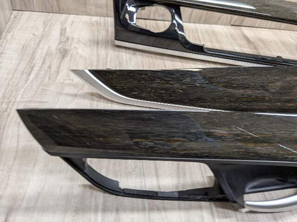 *15-19 OEM BMW F16 F86 X6 X6M Center Dash Door Oak Wood Trim Panel SET