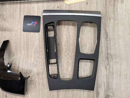 *15-19 OEM BMW F16 F86 X6 X6M Center Dash Door Oak Wood Trim Panel SET