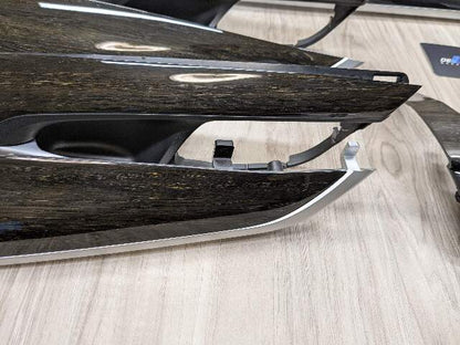 *15-19 OEM BMW F16 F86 X6 X6M Center Dash Door Oak Wood Trim Panel SET