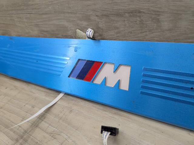 16-22 OEM BMW G12 Rear Right Passenger Door Sills M Trim Illuminated Entry Plate