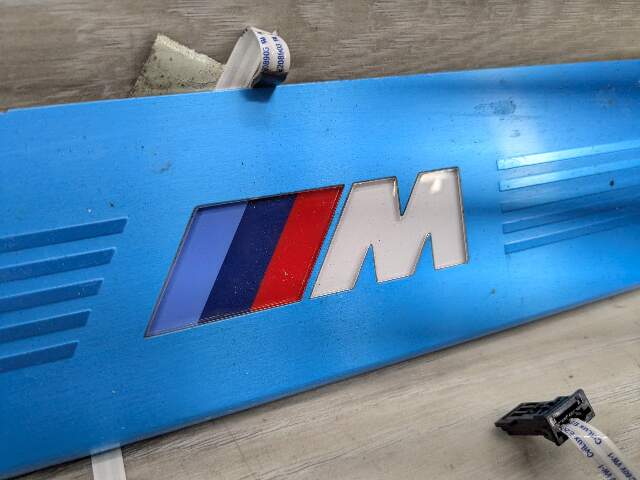 16-22 OEM BMW G12 Rear Right Passenger Door Sills M Trim Illuminated Entry Plate