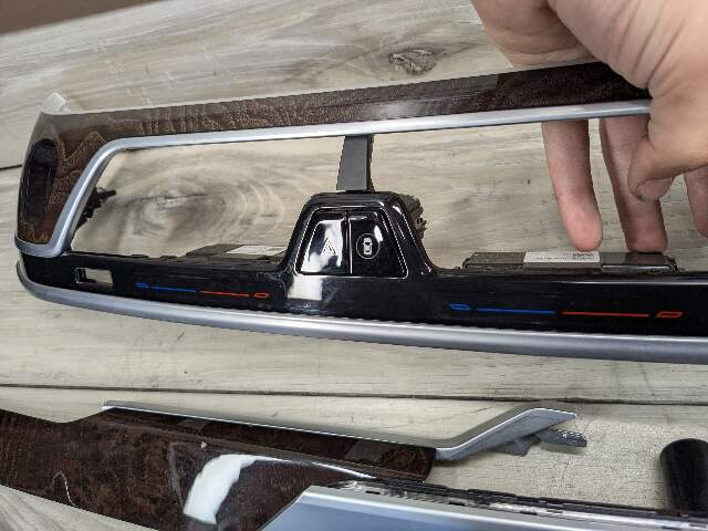 16-19 OEM BMW G12 750 Dash Doors Air Vent Wood Oak Interior Trim SET