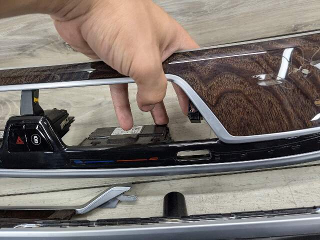 16-19 OEM BMW G12 750 Dash Doors Air Vent Wood Oak Interior Trim SET