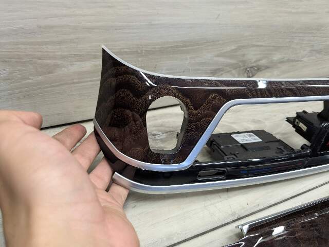 16-19 OEM BMW G12 750 Dash Doors Air Vent Wood Oak Interior Trim SET