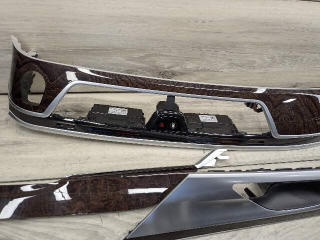 16-19 OEM BMW G12 750 Dash Doors Air Vent Wood Oak Interior Trim SET