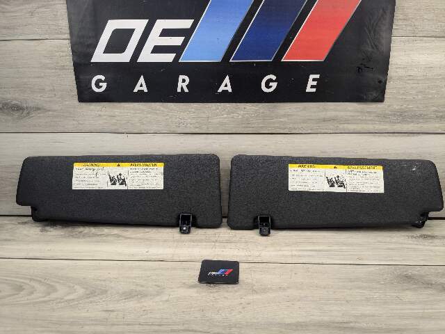 07-13 OEM BMW E70 X5 X5M Front Left Right Interior Sun Visor Black Pair SET