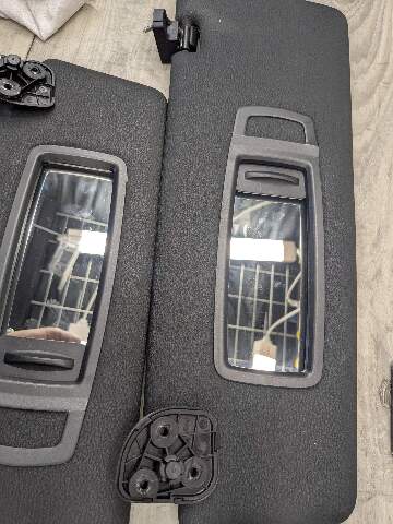 07-13 OEM BMW E70 X5 X5M Front Left Right Interior Sun Visor Black Pair SET