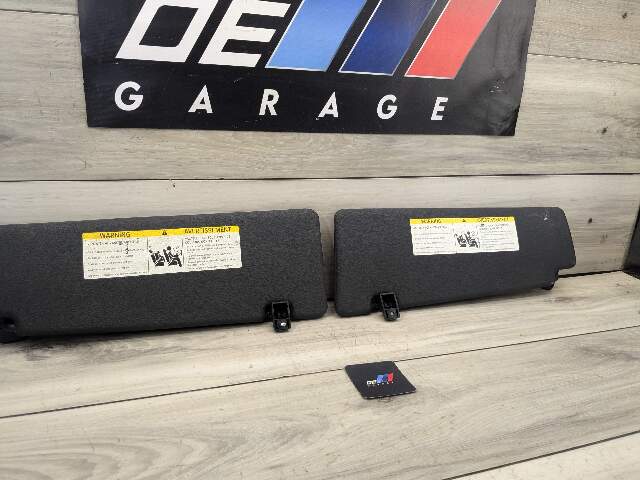 07-13 OEM BMW E70 X5 X5M Front Left Right Interior Sun Visor Black Pair SET