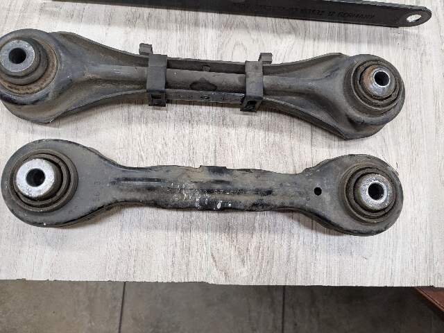 07-13 OEM BMW E88 E90 E92 E93 Rear Left Lower Upper Control Arm Wishbone SET