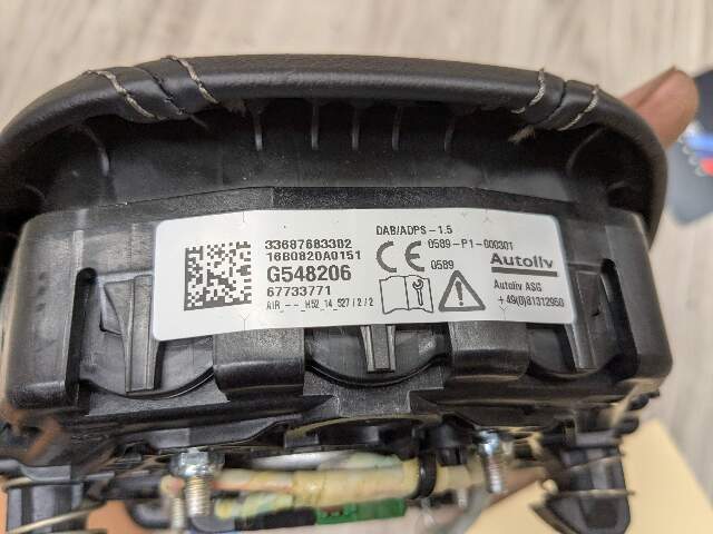 OEM BMW G11 G12 G14 G16 Front Driver Black Leather Steering Wheel Airbag Air Bag