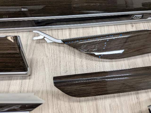 16-19 OEM BMW G12 750 Center Dash Doors Air Vent Wood Interior Light Trim SET